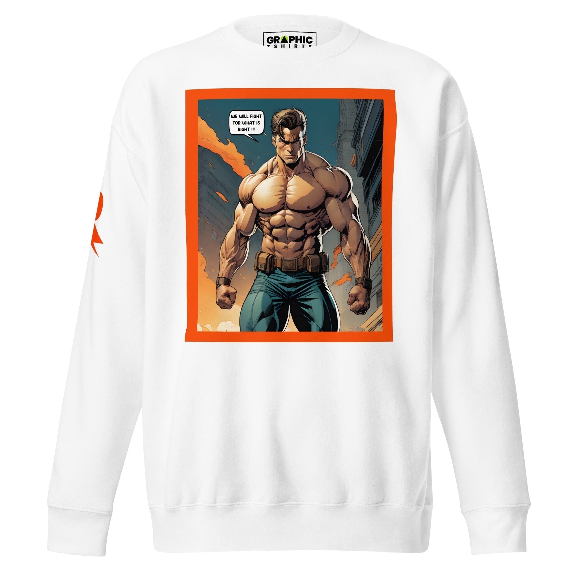 GRAPHIC T-SHIRTS White / S Unisex Premium Sweatshirt - Retribution: Heroes Unleashed v.35