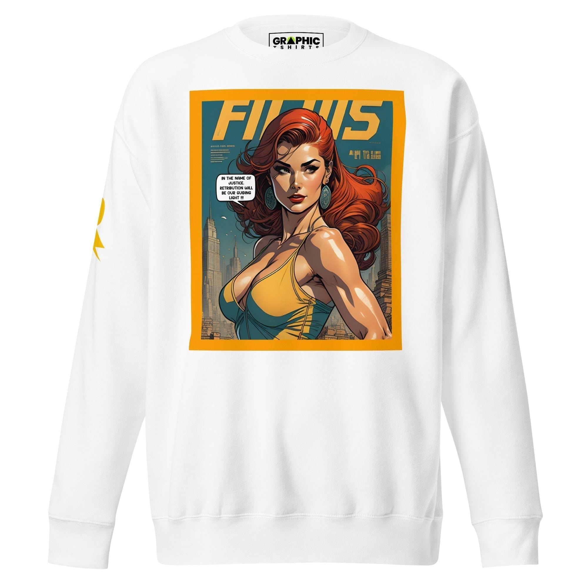 GRAPHIC T-SHIRTS White / S Unisex Premium Sweatshirt - Retribution: Heroes Unleashed v.37