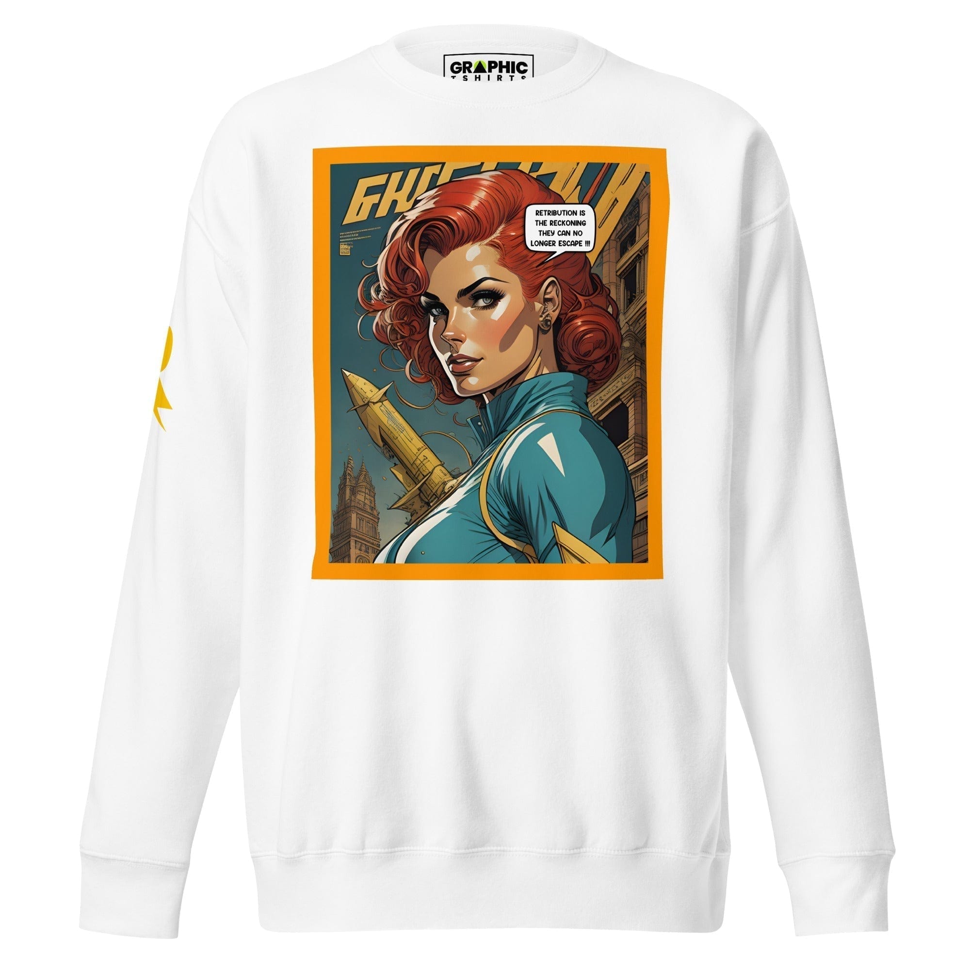 GRAPHIC T-SHIRTS White / S Unisex Premium Sweatshirt - Retribution: Heroes Unleashed v.45