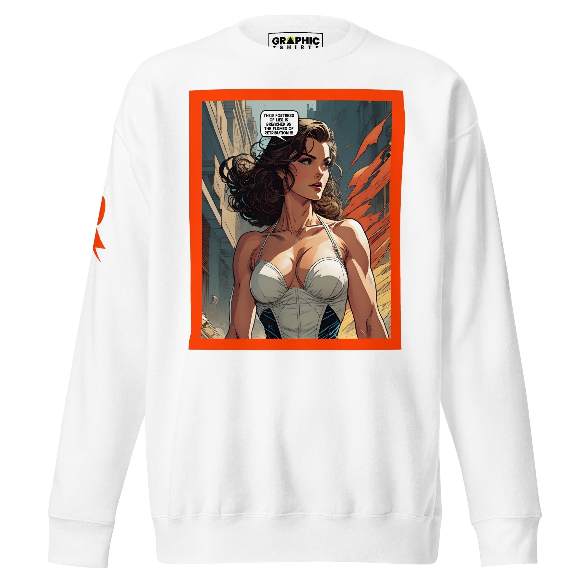 GRAPHIC T-SHIRTS White / S Unisex Premium Sweatshirt - Retribution: Heroes Unleashed v.48