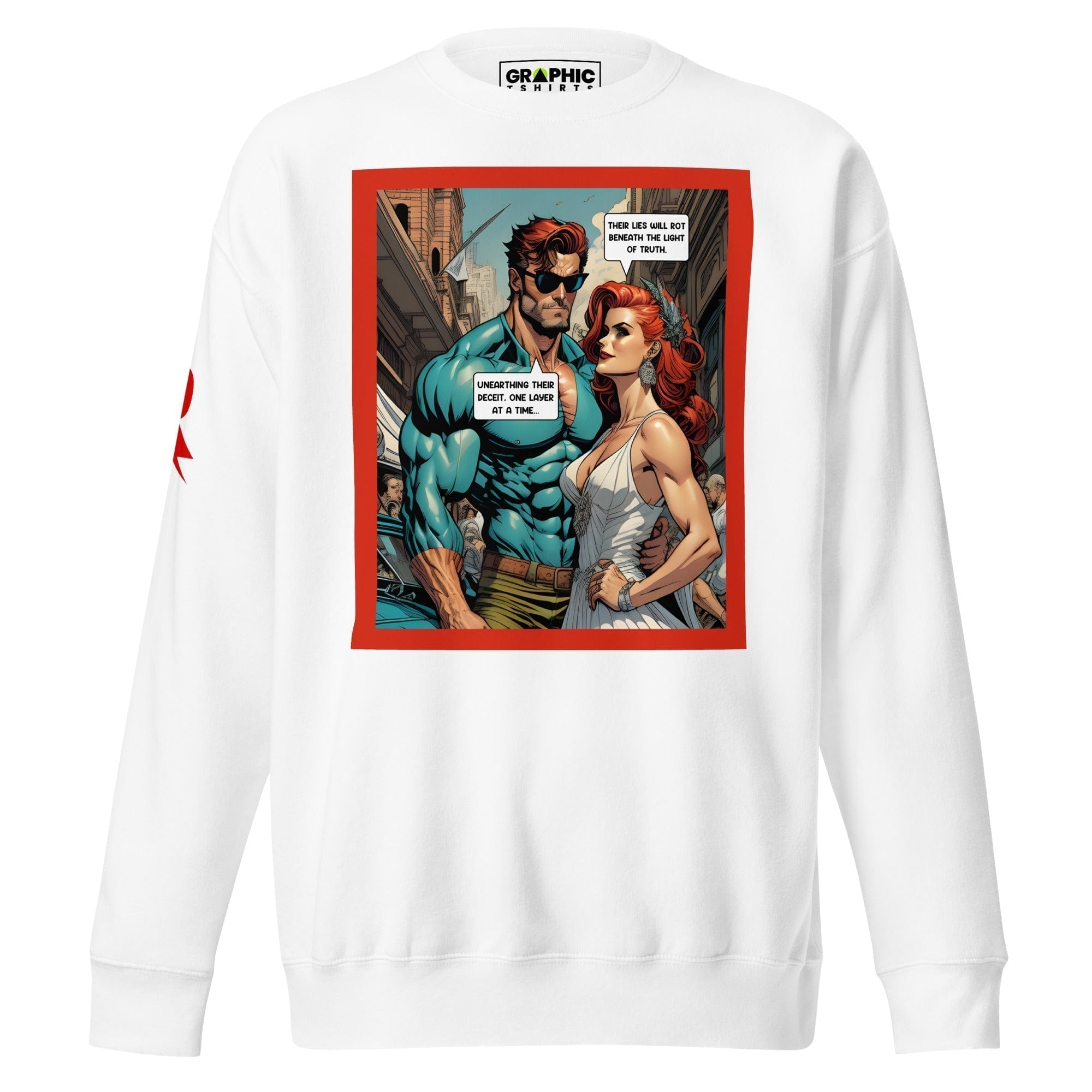 GRAPHIC T-SHIRTS White / S Unisex Premium Sweatshirt - Retribution: Heroes Unleashed v.6