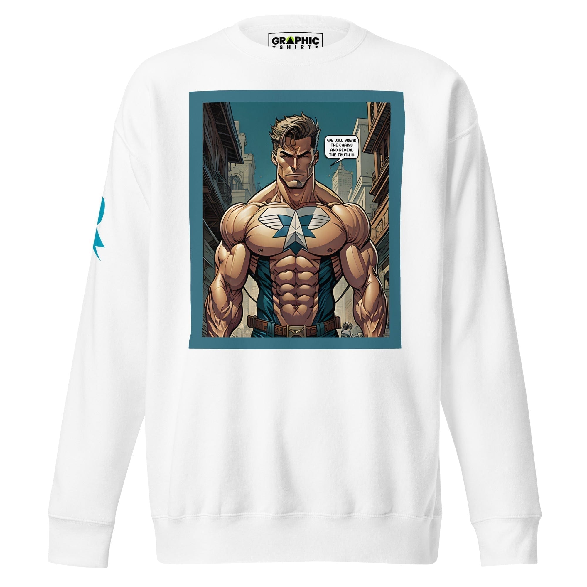 GRAPHIC T-SHIRTS White / S Unisex Premium Sweatshirt - Retribution: Heroes Unleashed v.63