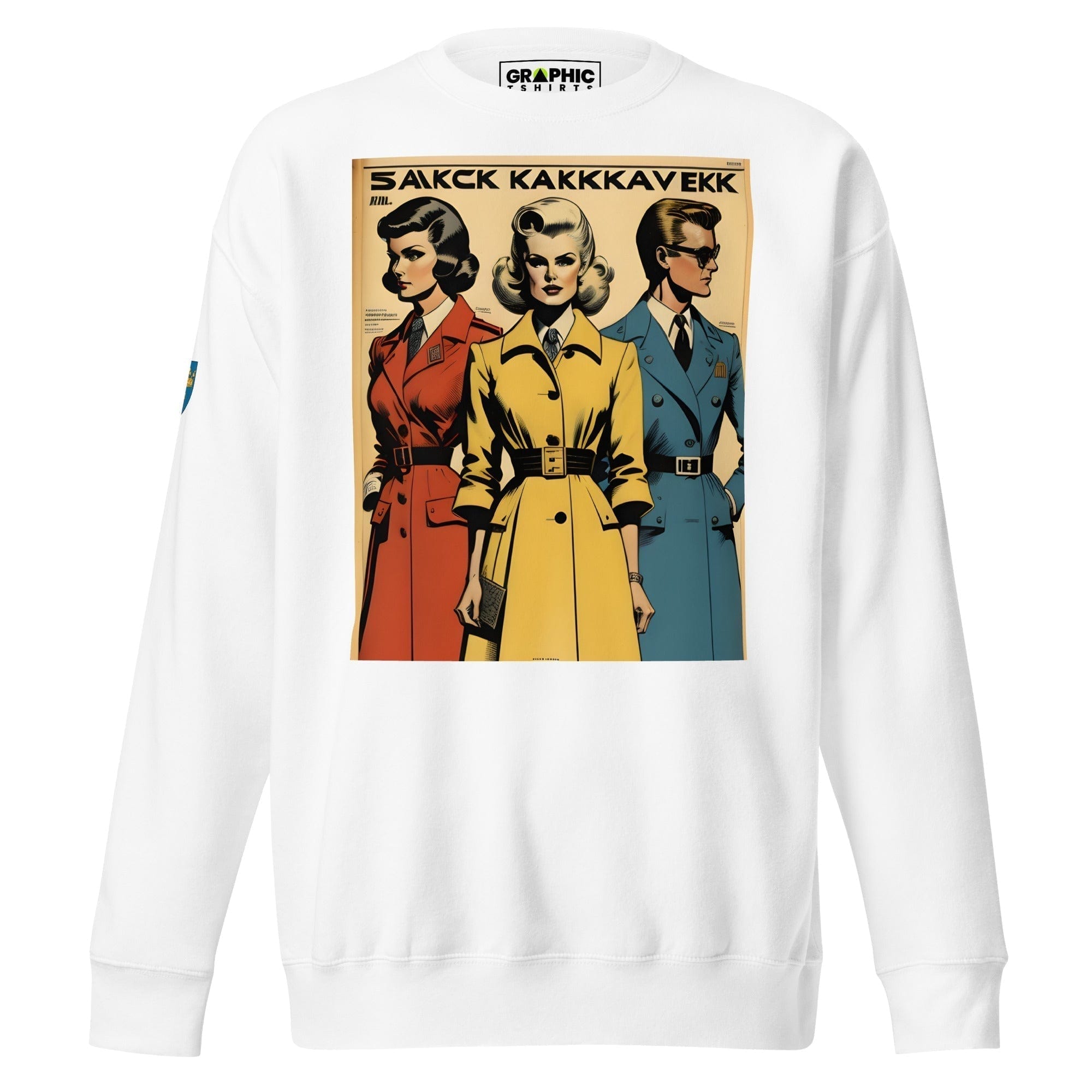 GRAPHIC T-SHIRTS White / S Unisex Premium Sweatshirt - Swedish Vintage Fashion Series v.21