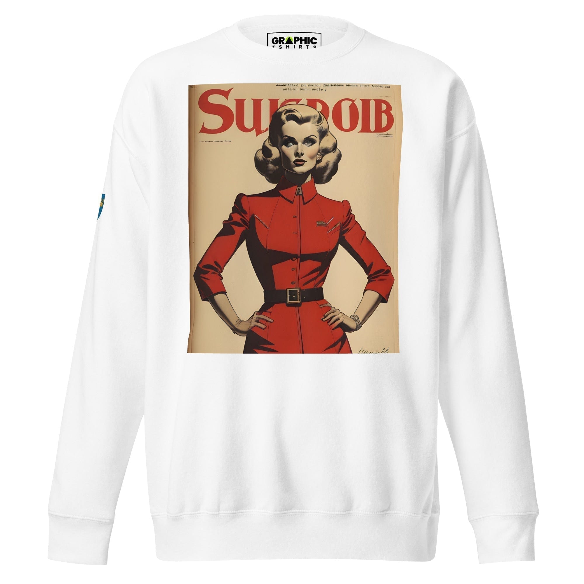 GRAPHIC T-SHIRTS White / S Unisex Premium Sweatshirt - Swedish Vintage Fashion Series v.43