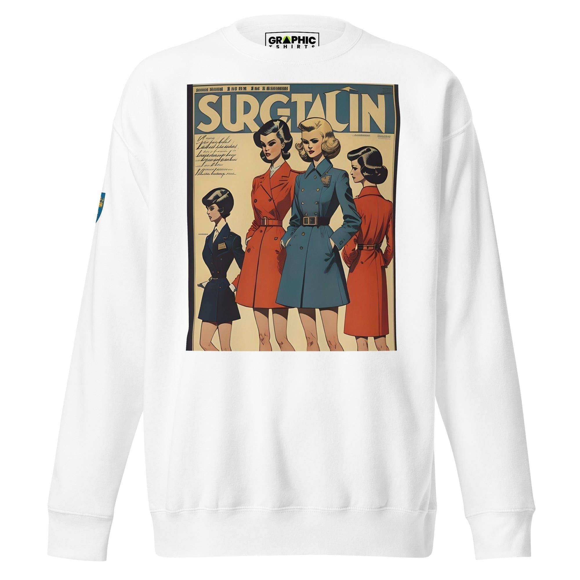 GRAPHIC T-SHIRTS White / S Unisex Premium Sweatshirt - Swedish Vintage Fashion Series v.45