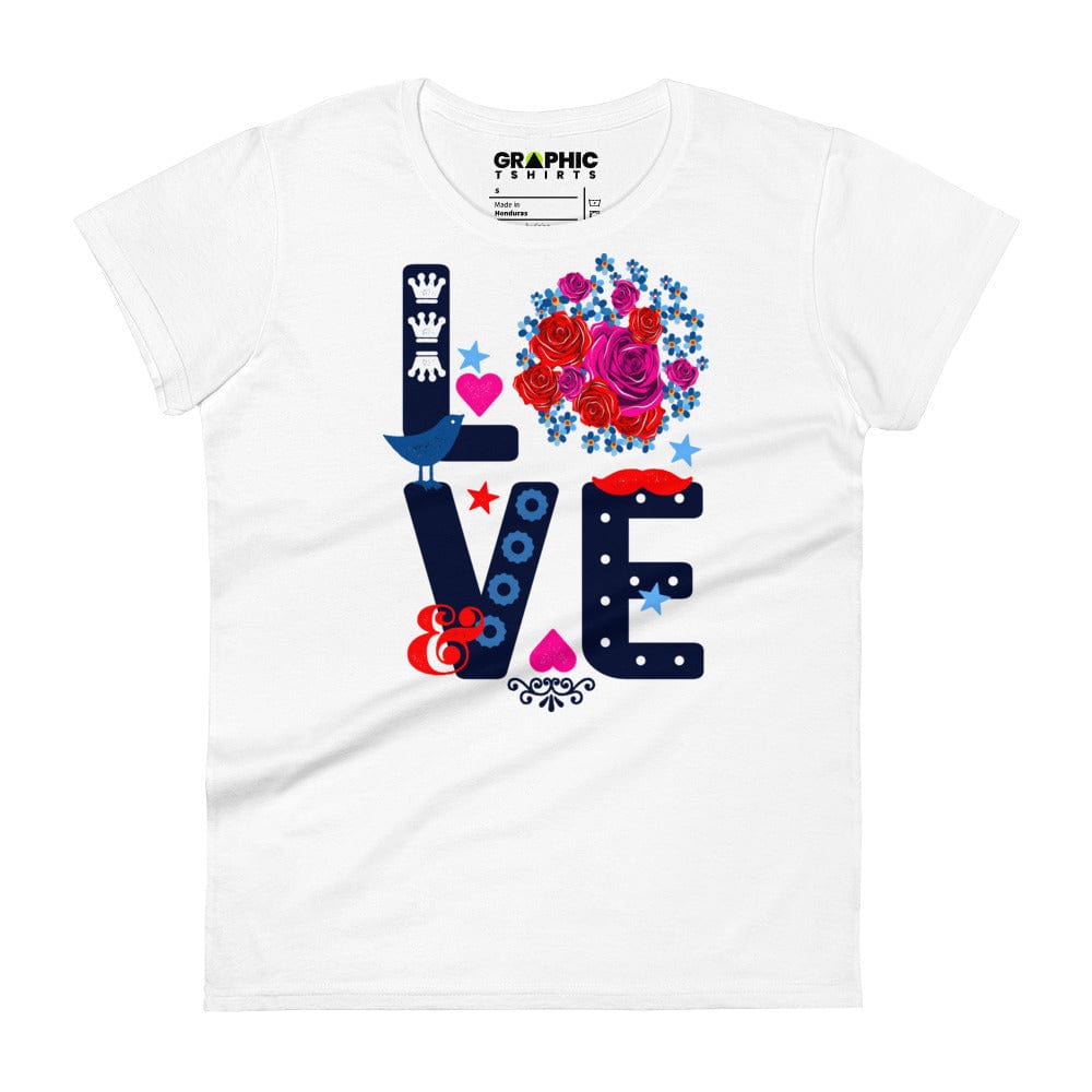 GRAPHIC T-SHIRTS White / S Women's Fashion Fit T-Shirt - Love