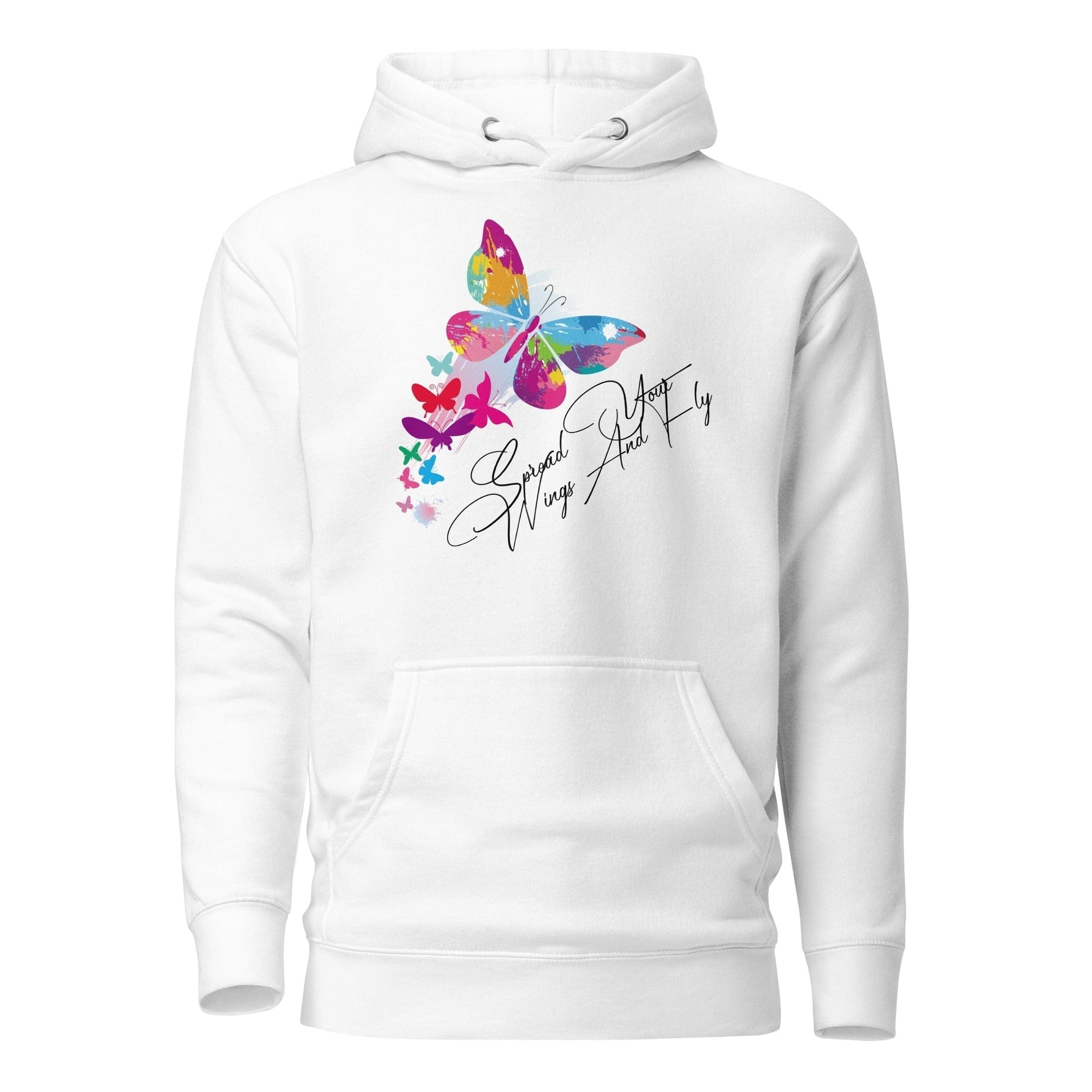 GRAPHIC T-SHIRTS White / S Women's Premium Hoodie - Spread Your Wings And Fly Butterfly