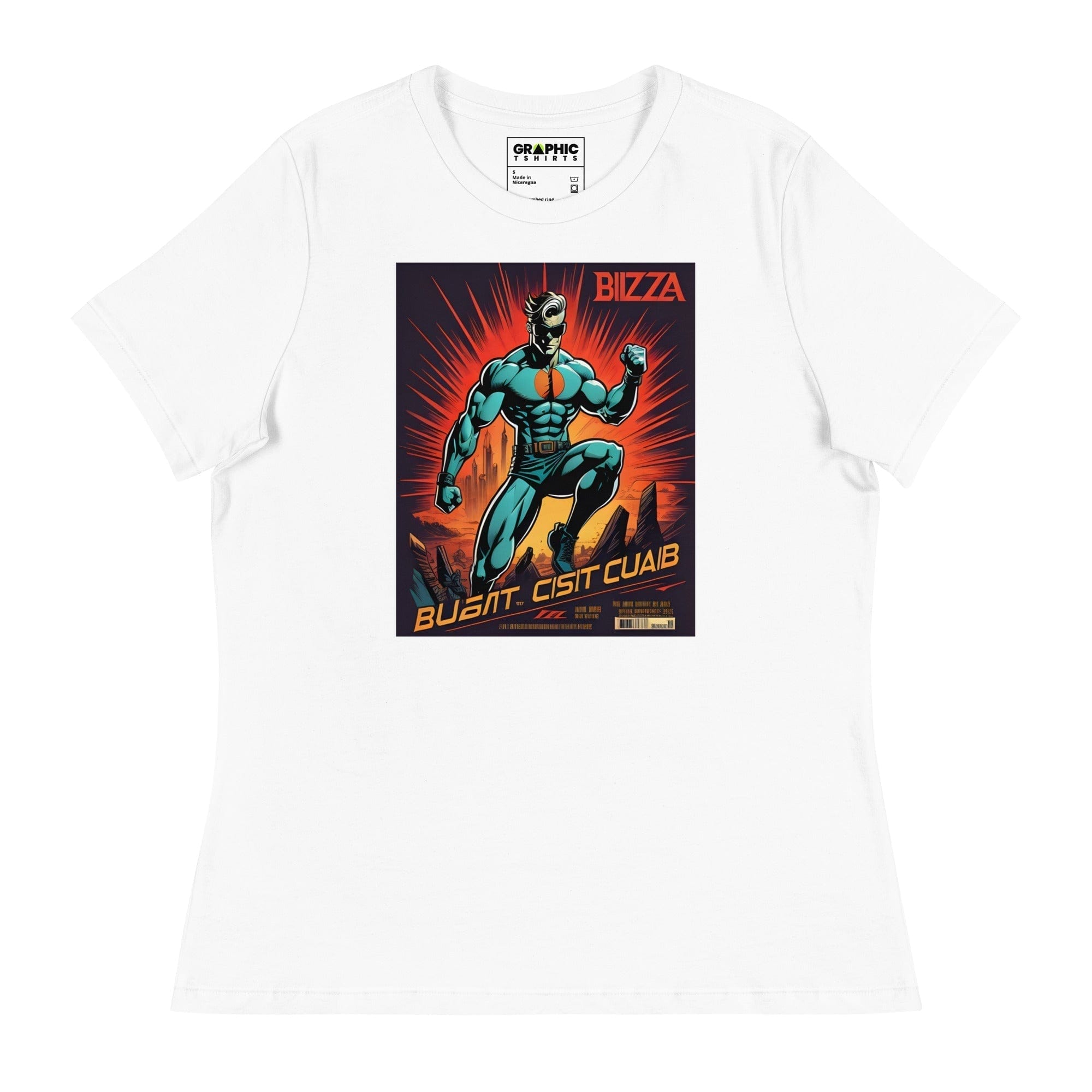 GRAPHIC T-SHIRTS White / S Women's Relaxed T-Shirt - Ibiza Night Club Heroes Comic Series v.11