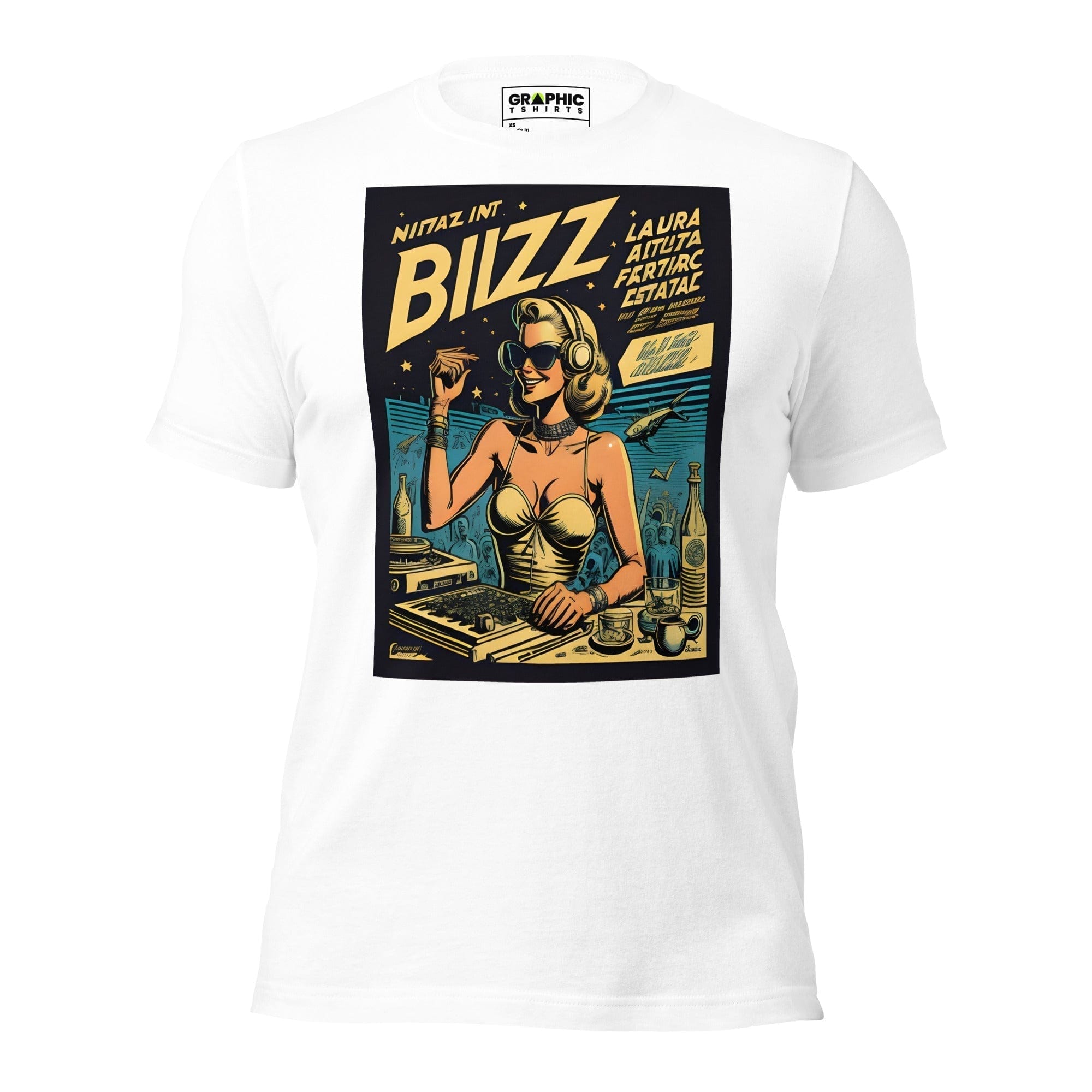 GRAPHIC T-SHIRTS White / XS Unisex Crew Neck T-Shirt - Ibiza Night Club Heroes Comic Series v.15