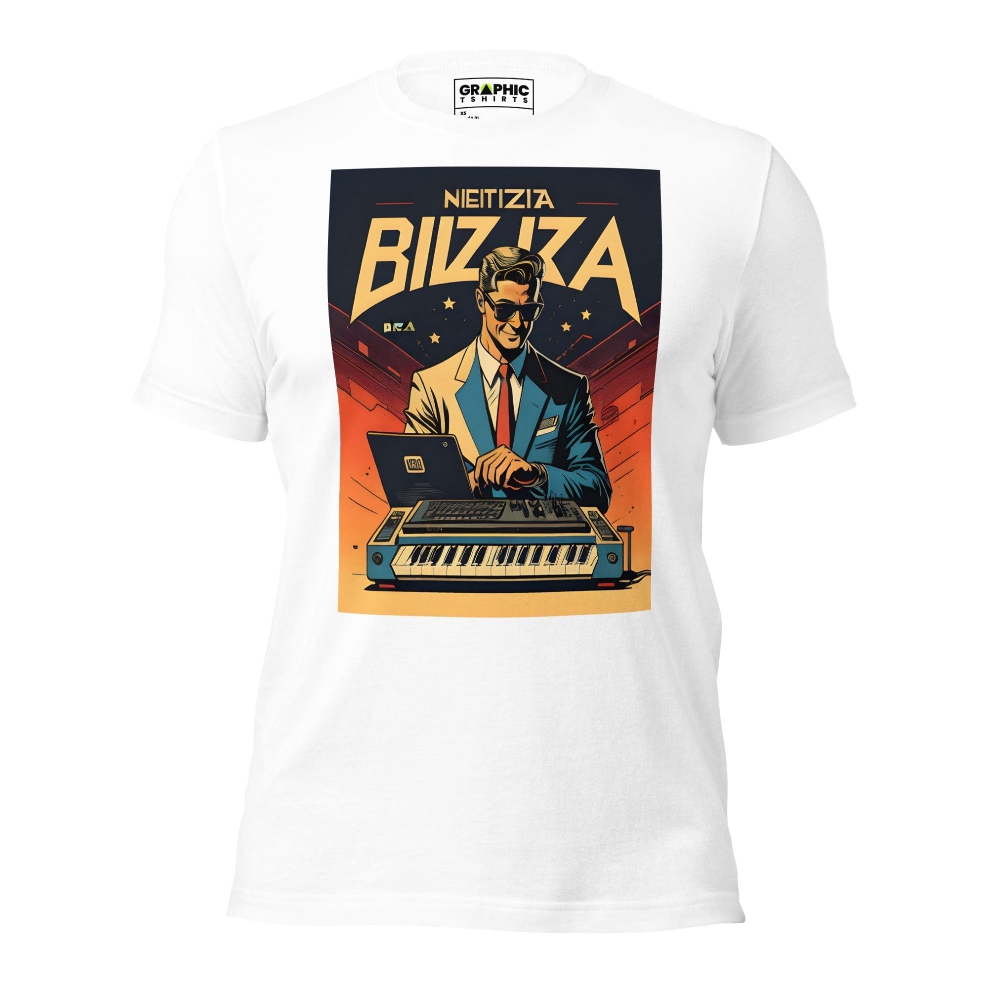 GRAPHIC T-SHIRTS White / XS Unisex Crew Neck T-Shirt - Ibiza Night Club Heroes Comic Series v.17