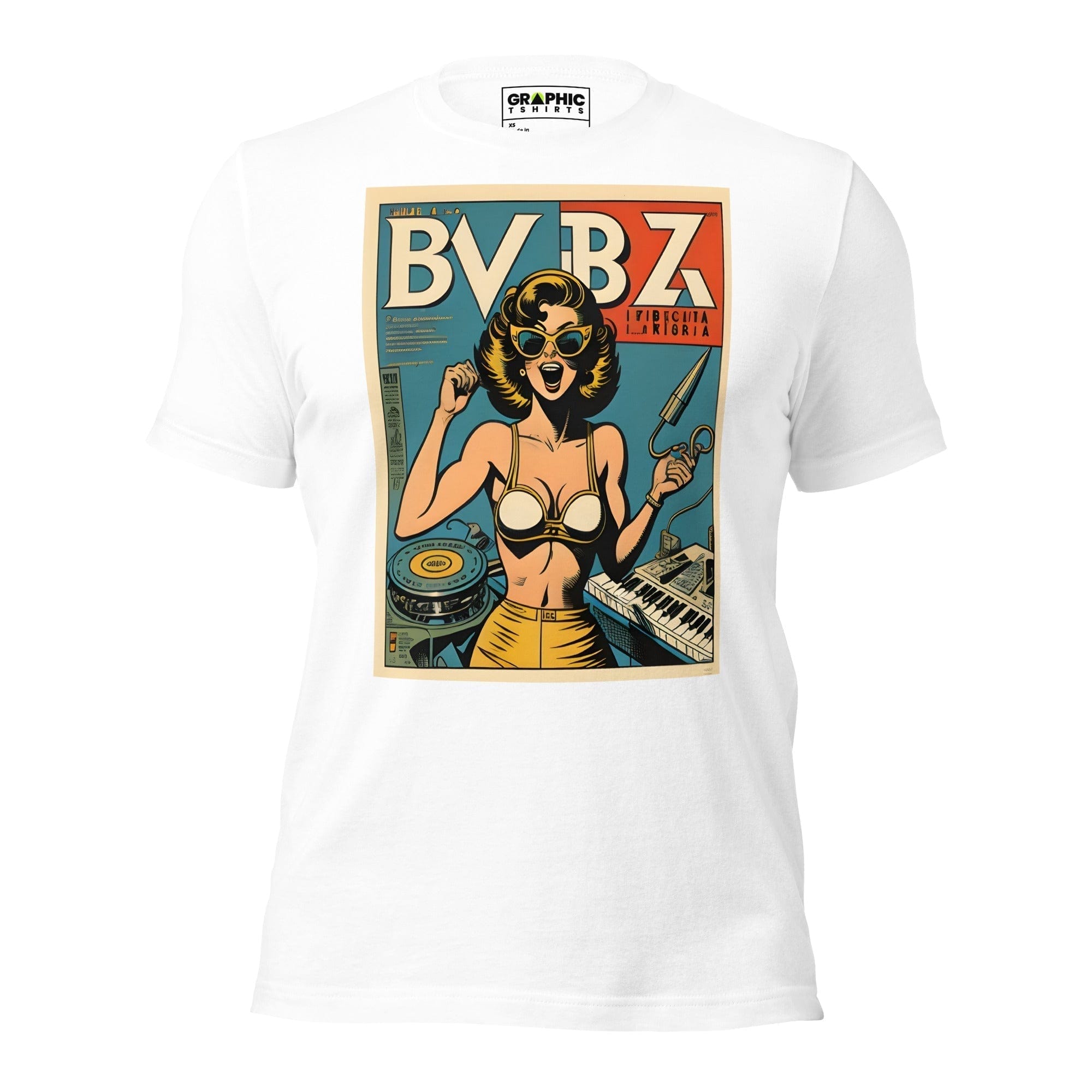 GRAPHIC T-SHIRTS White / XS Unisex Crew Neck T-Shirt - Ibiza Night Club Heroes Comic Series v.34