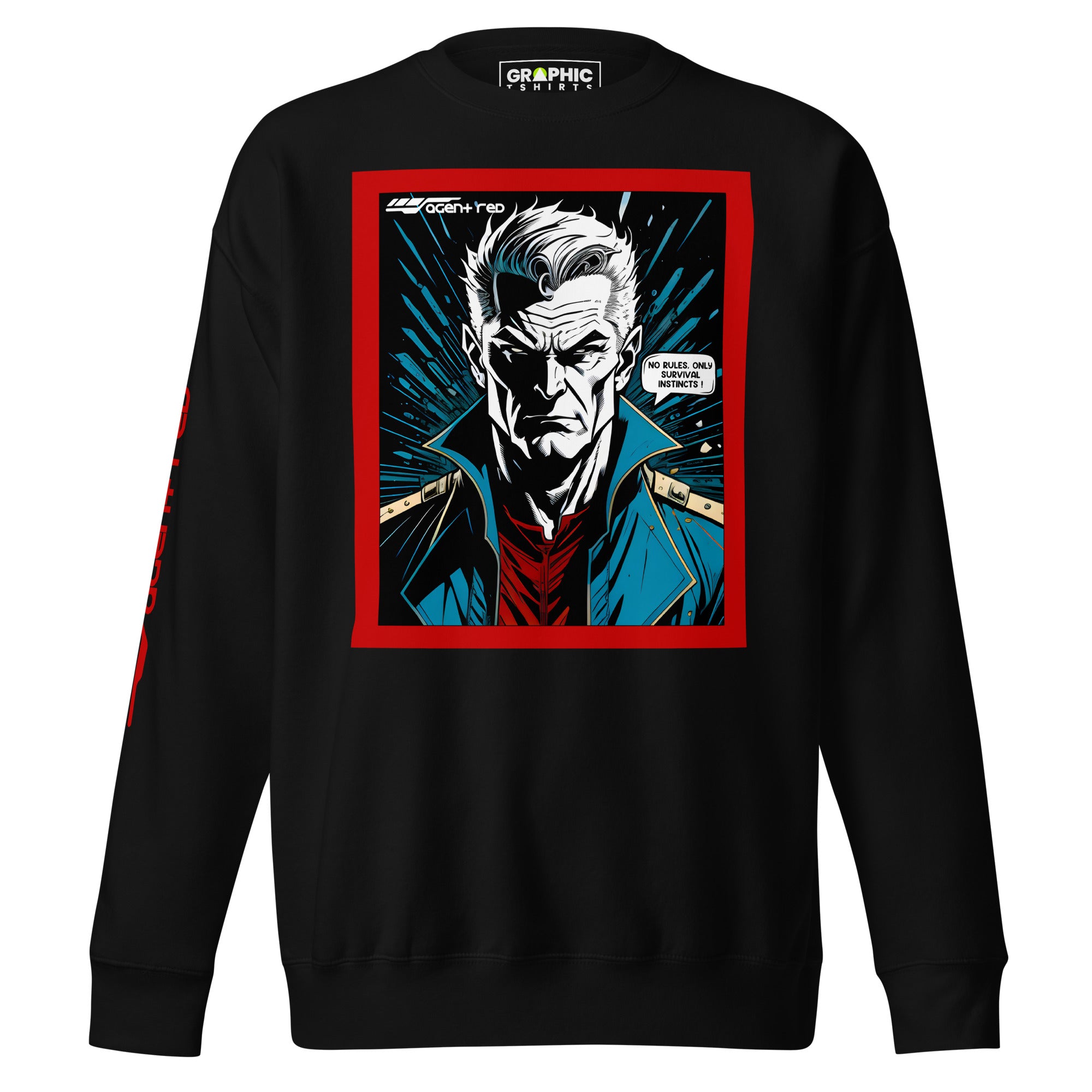 Unisex Premium Sweatshirt - Agent Red Cyberpunk Series v.45