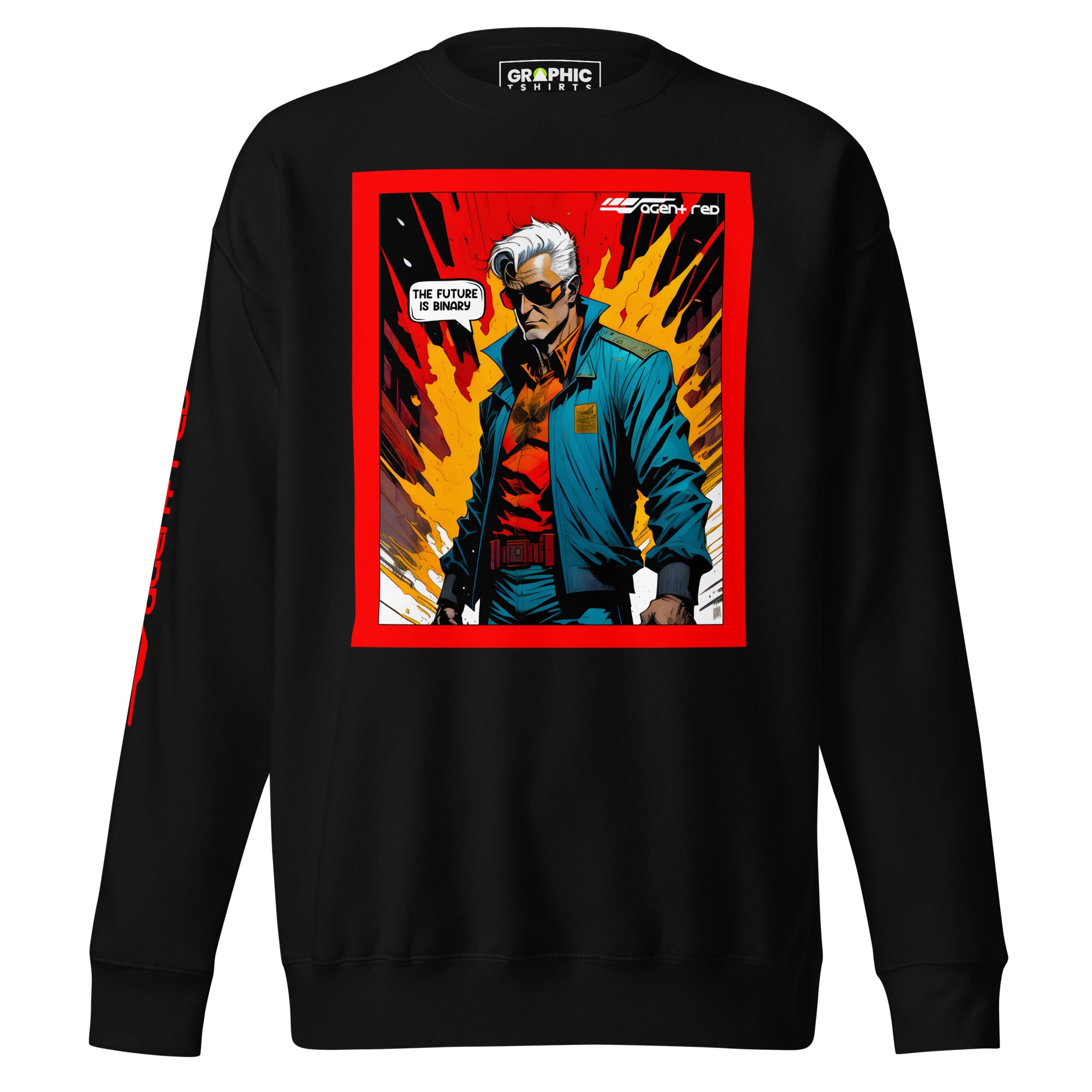 Unisex Premium Sweatshirt - Agent Red Cyberpunk Series v.53