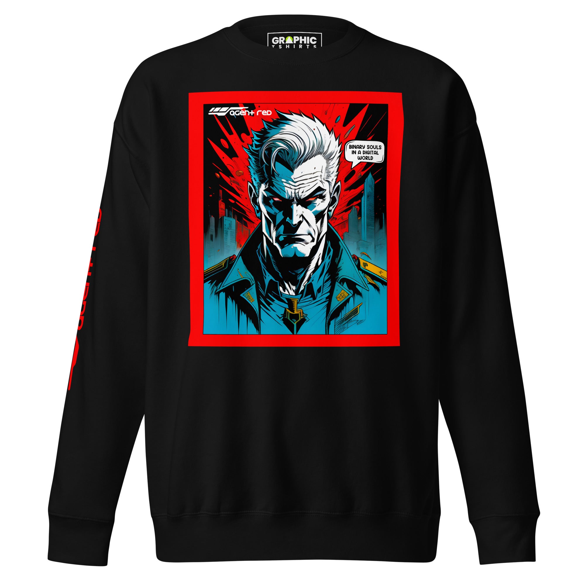 Unisex Premium Sweatshirt - Agent Red Cyberpunk Series v.66