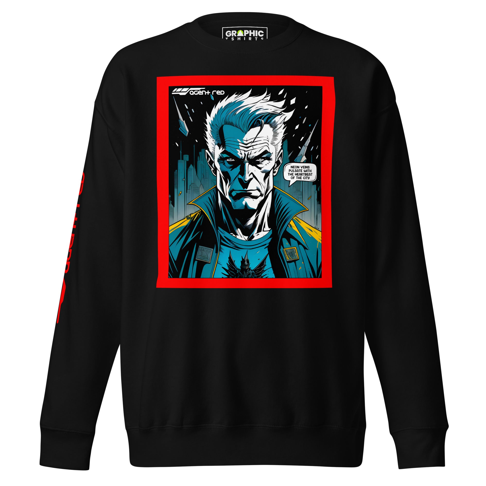 Unisex Premium Sweatshirt - Agent Red Cyberpunk Series v.67