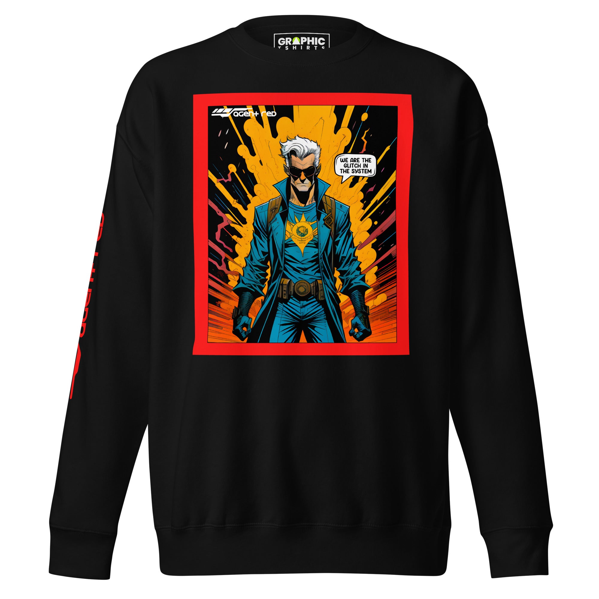 Unisex Premium Sweatshirt - Agent Red Cyberpunk Series v.69