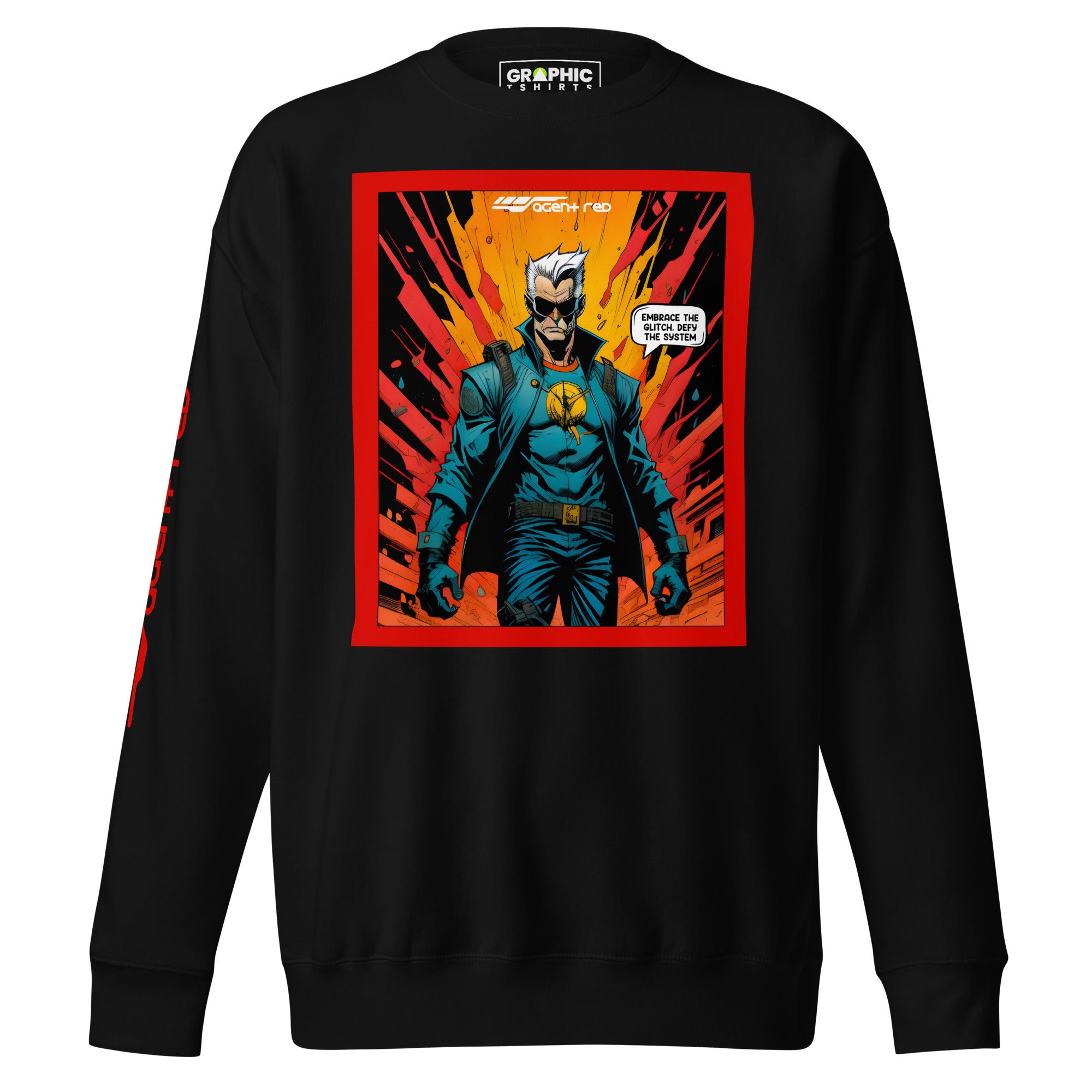 Unisex Premium Sweatshirt - Agent Red Cyberpunk Series v.71