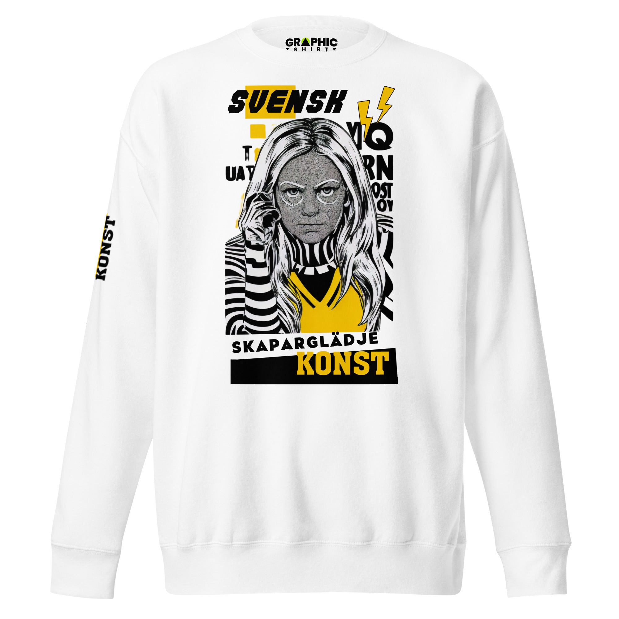 Unisex Premium Sweatshirt - Svensk Konst Skaparglädje - Swedish Art Creative Joy - GRAPHIC T-SHIRTS