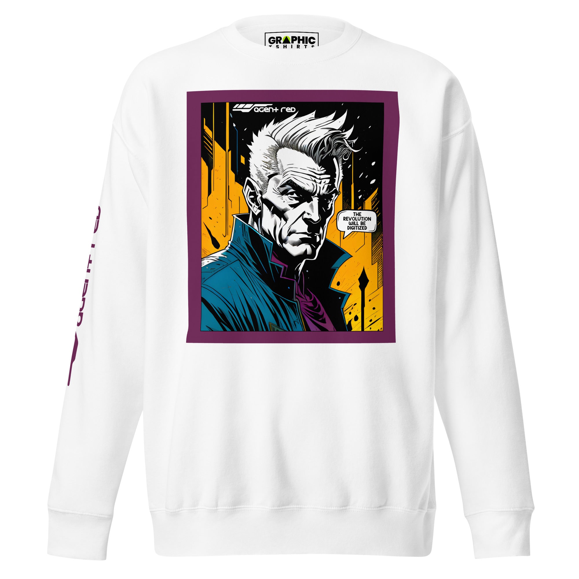 Unisex Premium Sweatshirt - Agent Red Cyberpunk Series v.48