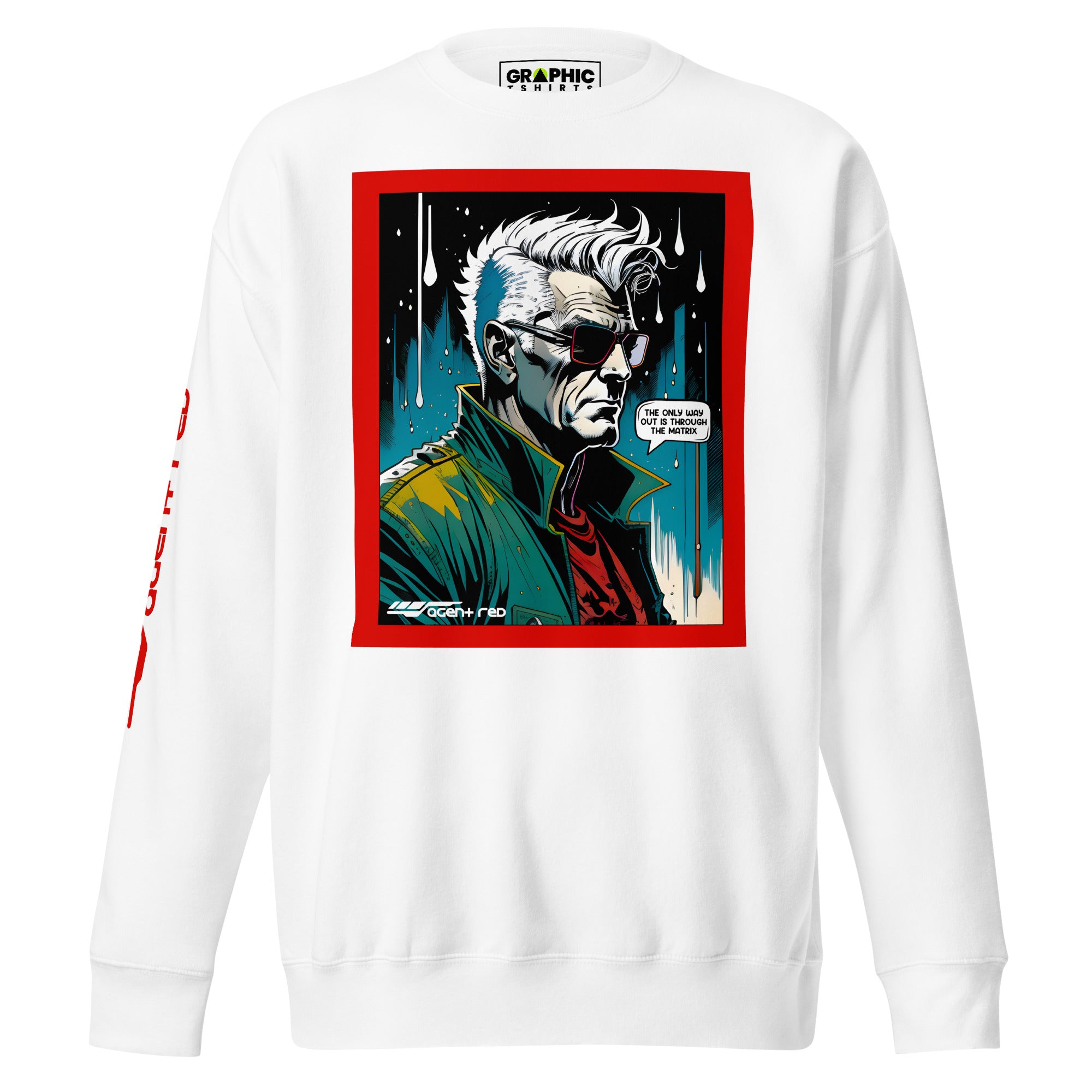 Unisex Premium Sweatshirt - Agent Red Cyberpunk Series v.62
