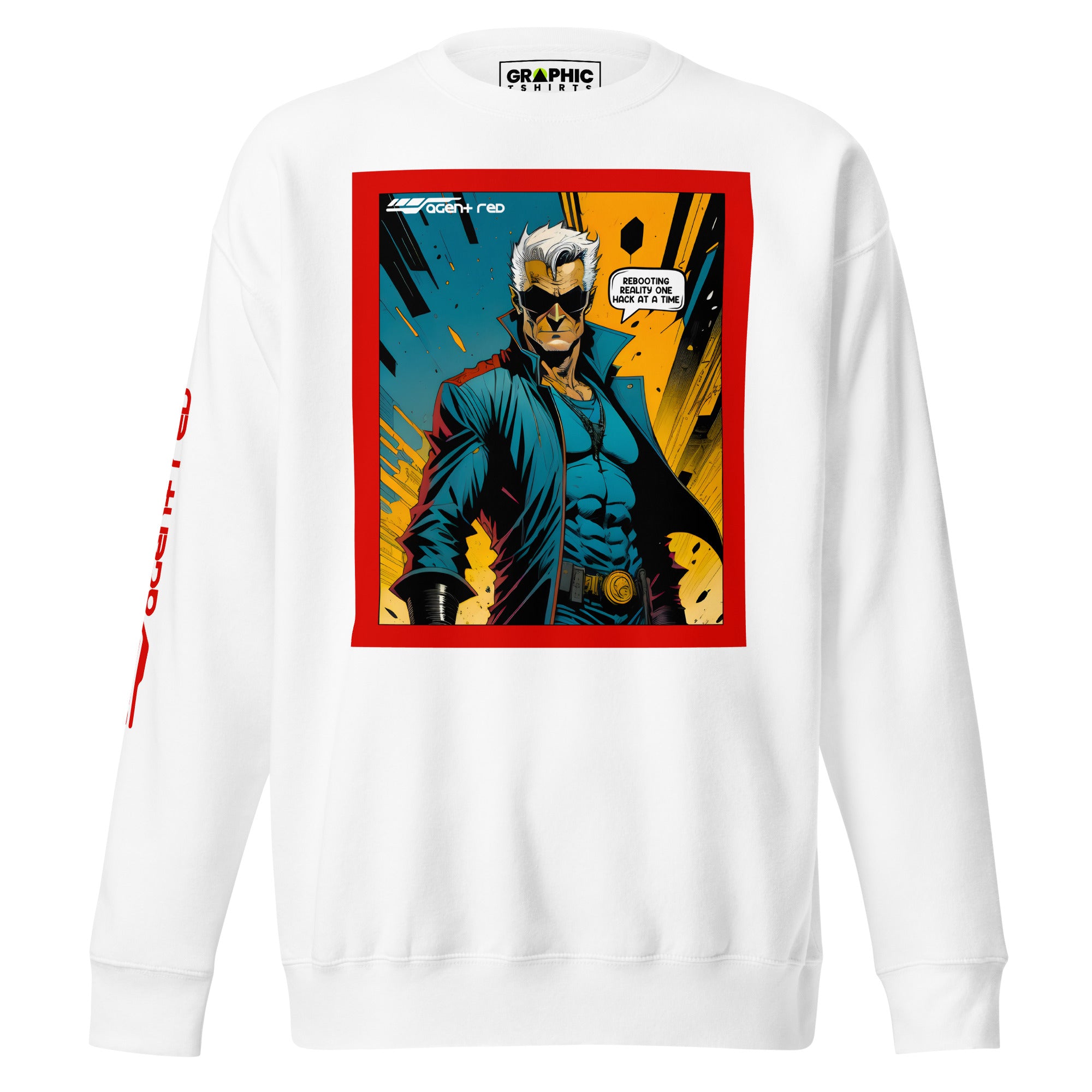 Unisex Premium Sweatshirt - Agent Red Cyberpunk Series v.63