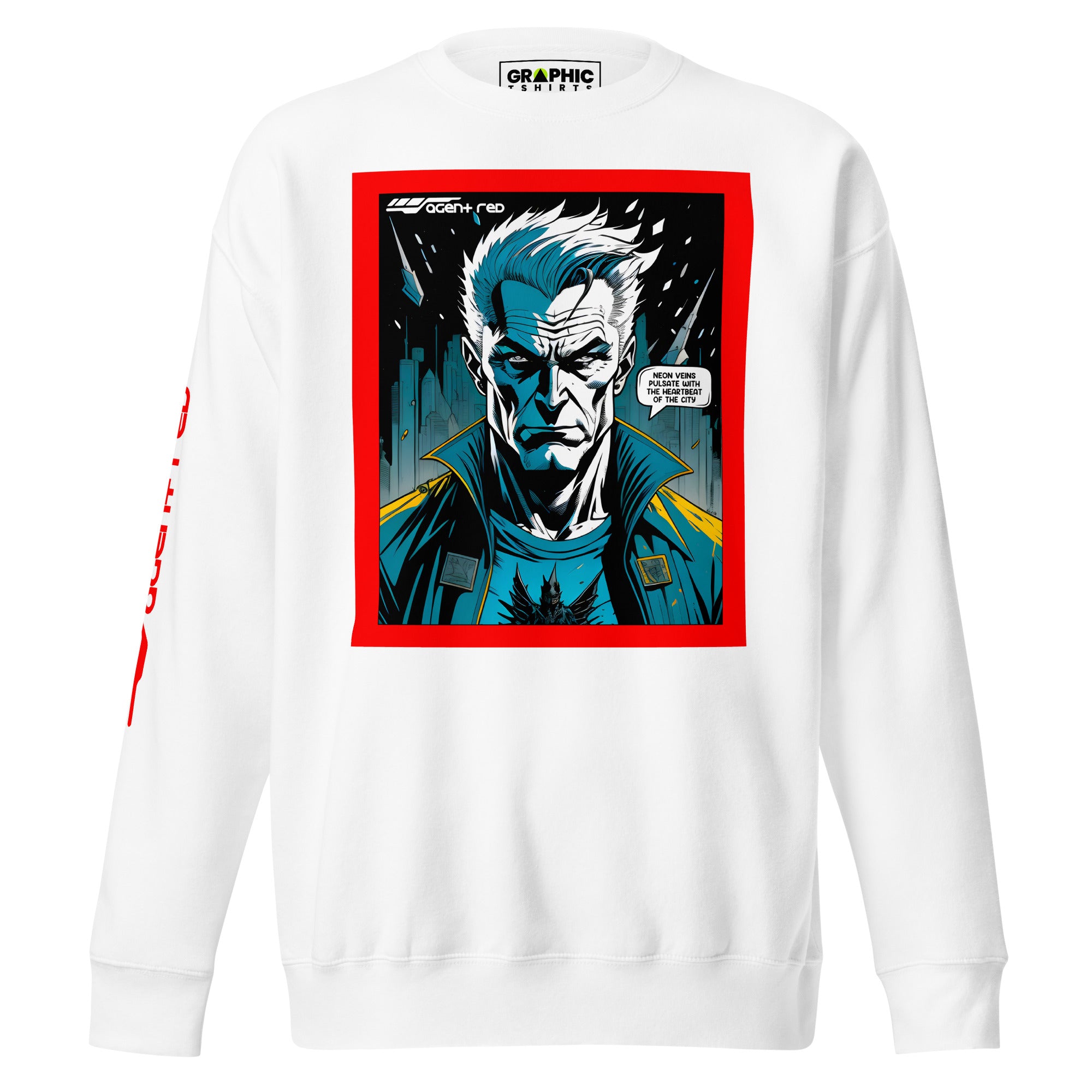 Unisex Premium Sweatshirt - Agent Red Cyberpunk Series v.67
