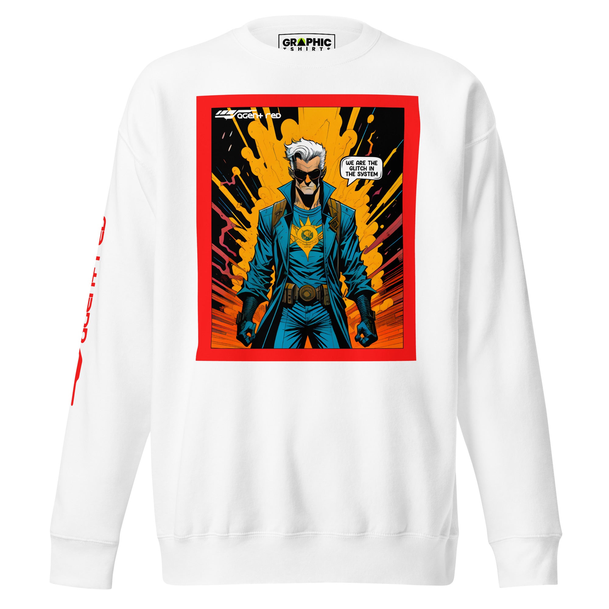 Unisex Premium Sweatshirt - Agent Red Cyberpunk Series v.69