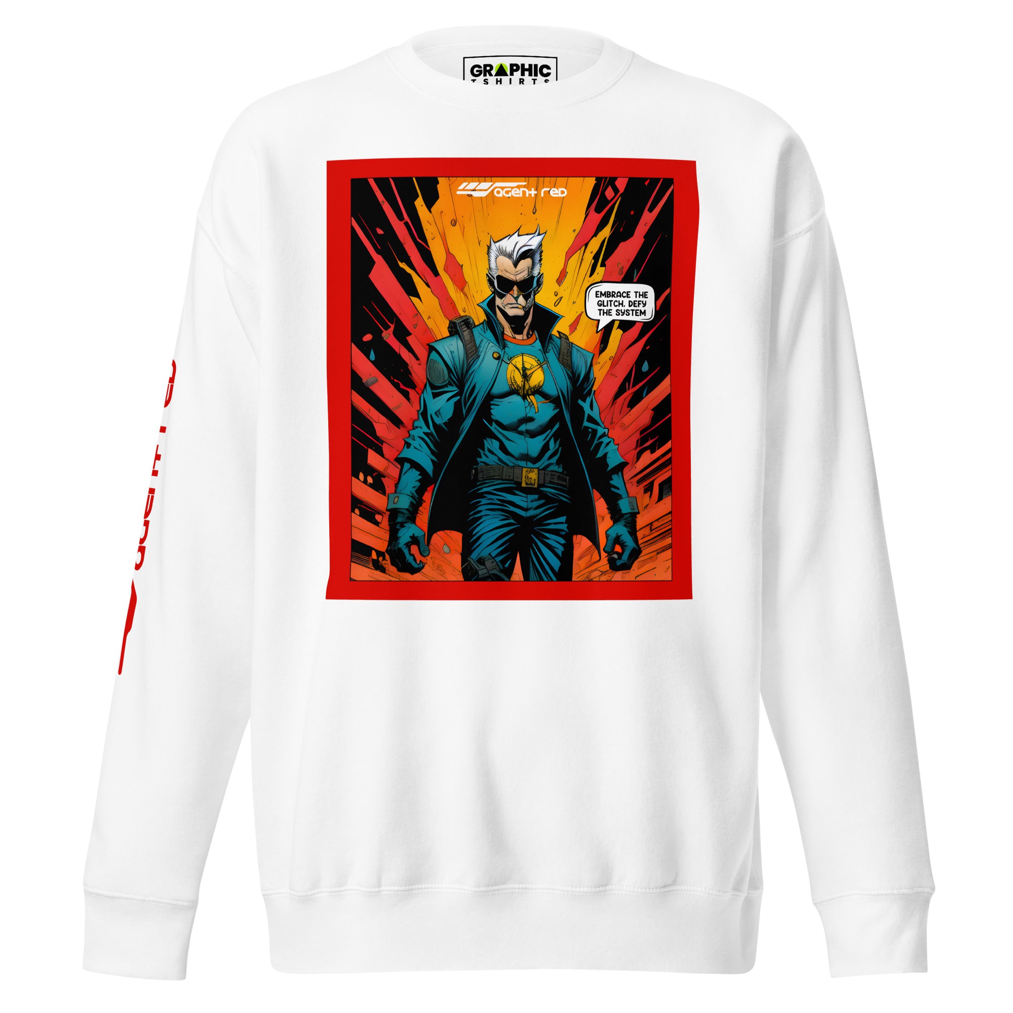 Unisex Premium Sweatshirt - Agent Red Cyberpunk Series v.71