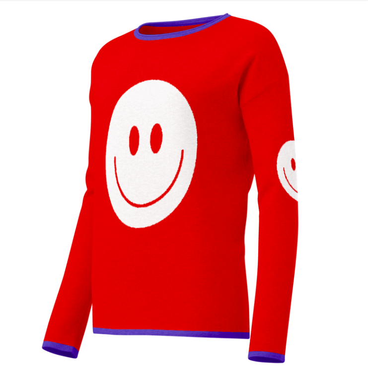 Women’s Straight Bottom Knitted Sweater - American Freedom