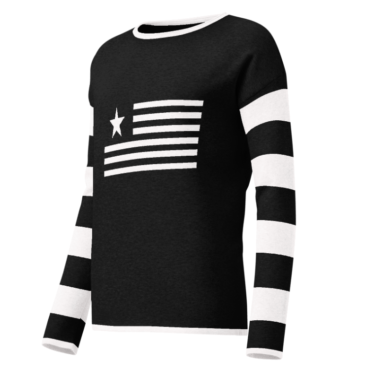 Women’s Straight Bottom Knitted Sweater - American One Star Republic