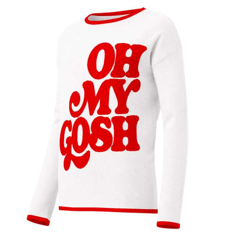 Women’s Straight Bottom Knitted Sweater - Oh My Gosh!