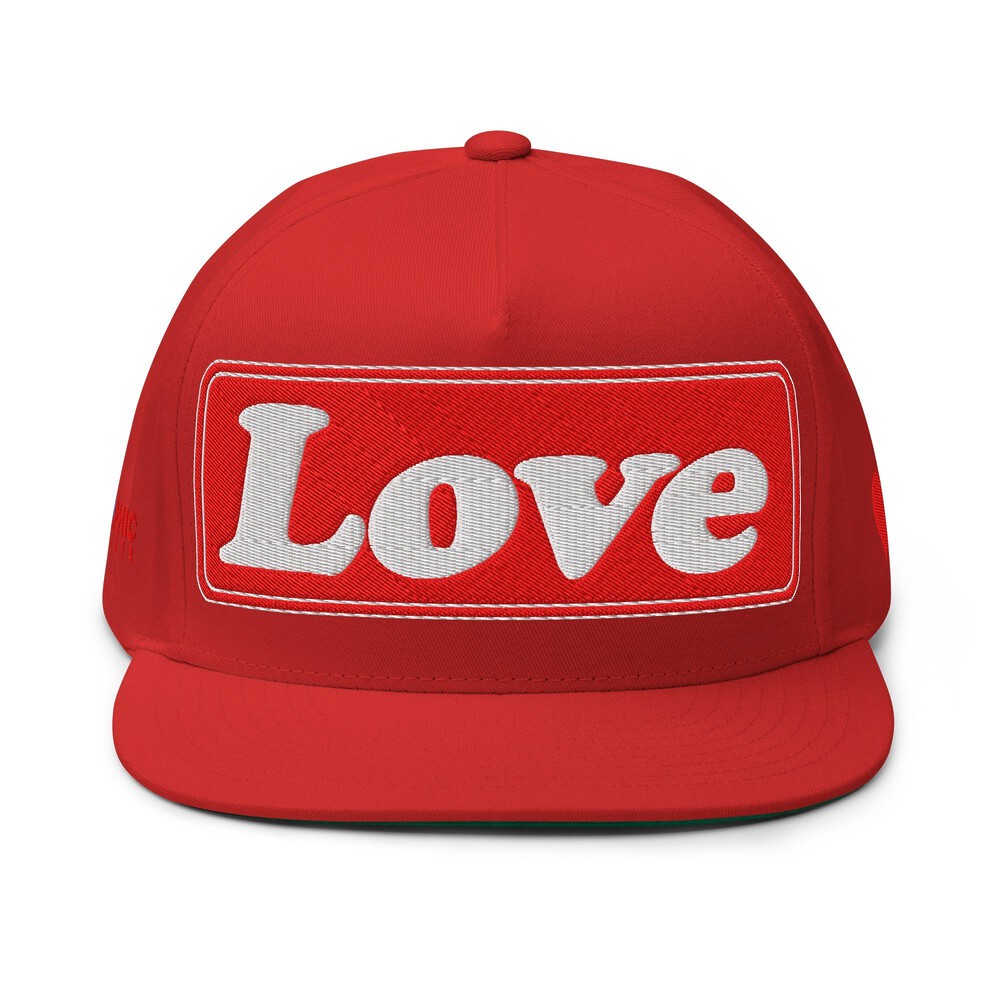 Flat Bill Cap - LOVE — GRAPHIC T-SHIRTS