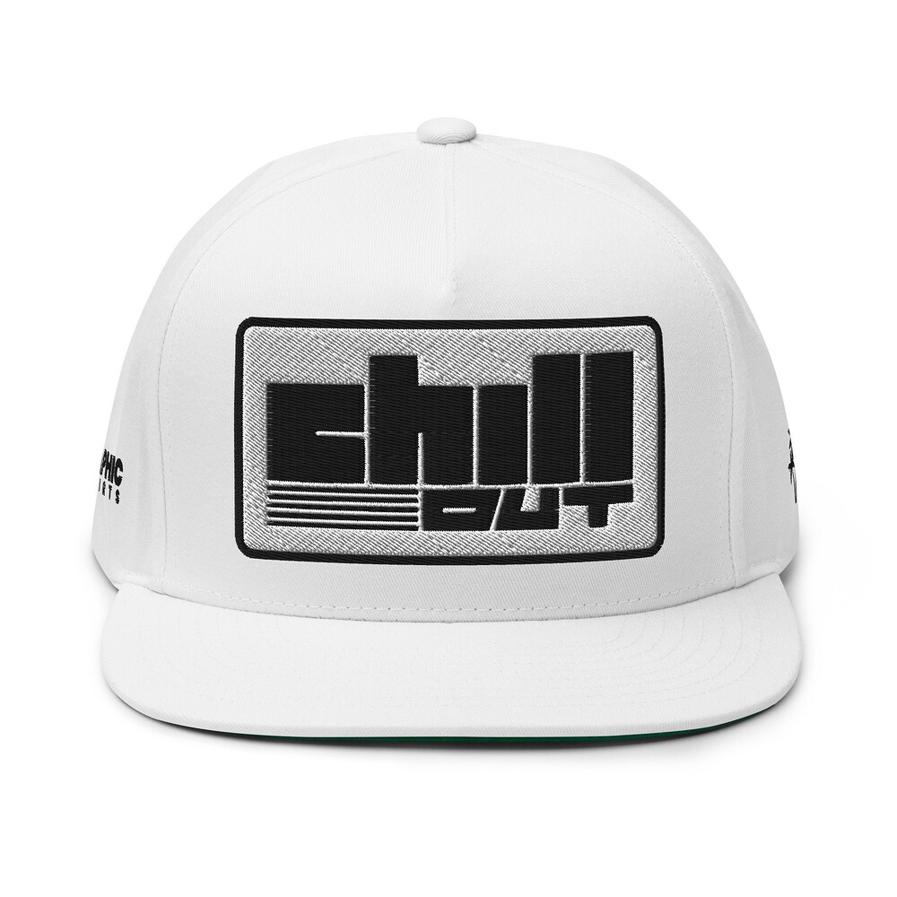 Flat Bill Cap - CHILL OUT — GRAPHIC T-SHIRTS
