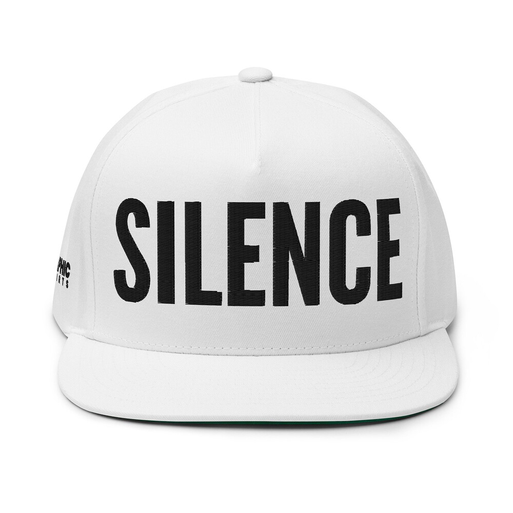Flat Bill Cap - SILENCE — GRAPHIC T-SHIRTS