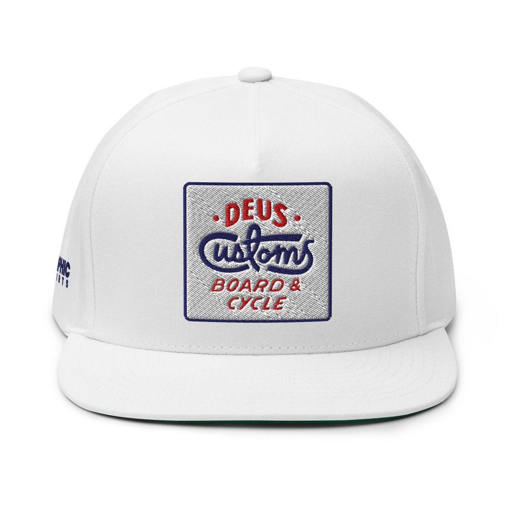 Flat Bill Cap - Deus Customs Board & Cycle — GRAPHIC T-SHIRTS