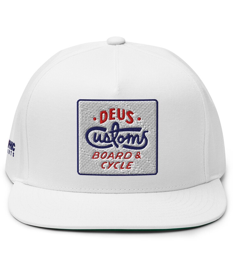 Flat Bill Cap - Deus Customs Board & Cycle | Hat | Buy Online | GRAPHIC T-SHIRTS