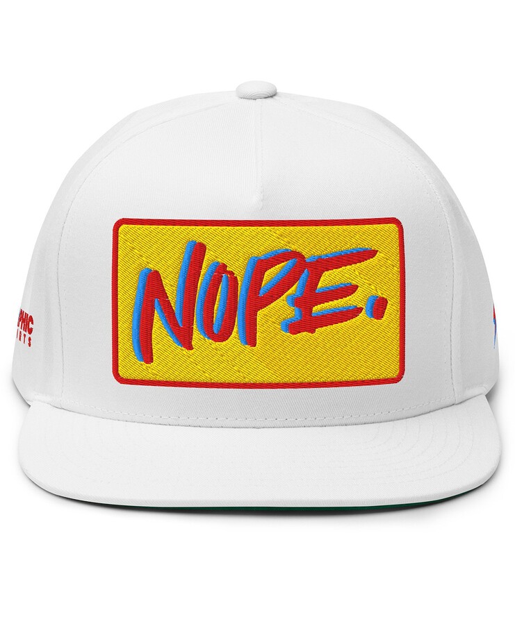 Flat Bill Cap - NOPE. | Hat | Buy Online | GRAPHIC T-SHIRTS