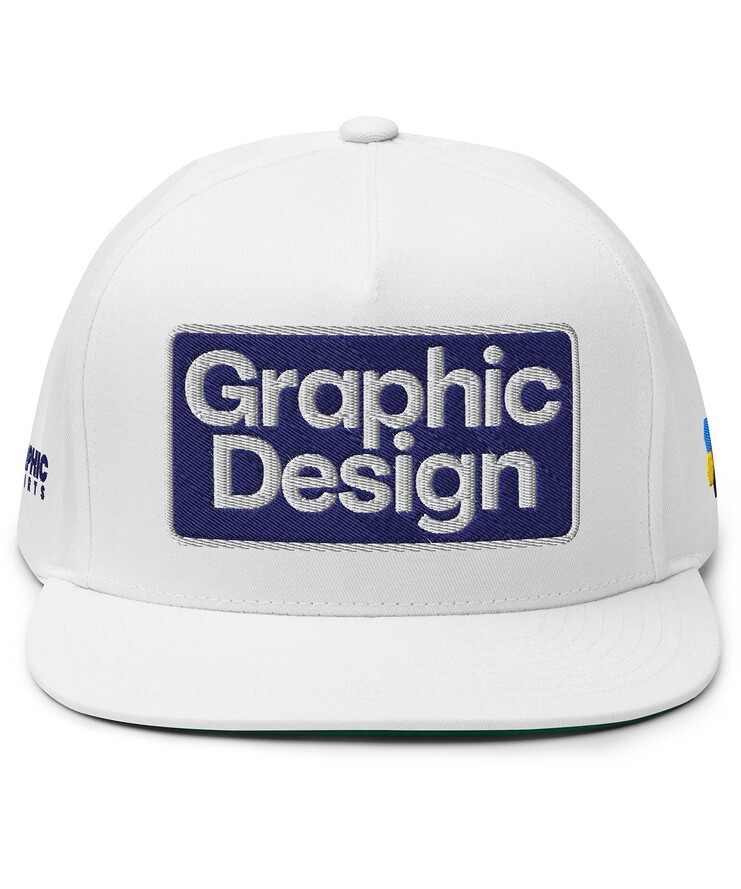 Flat Bill Cap - Graphic Design | Hat | Buy Online | GRAPHIC T-SHIRTS