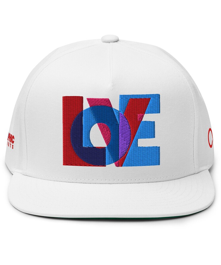 Flat Bill Cap - LOVE | Hat | Buy Online | GRAPHIC T-SHIRTS