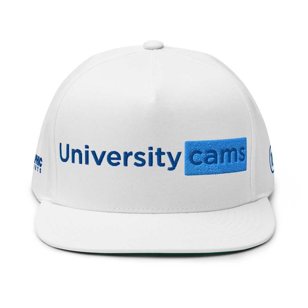 Flat Bill Cap - University Cams — GRAPHIC T-SHIRTS