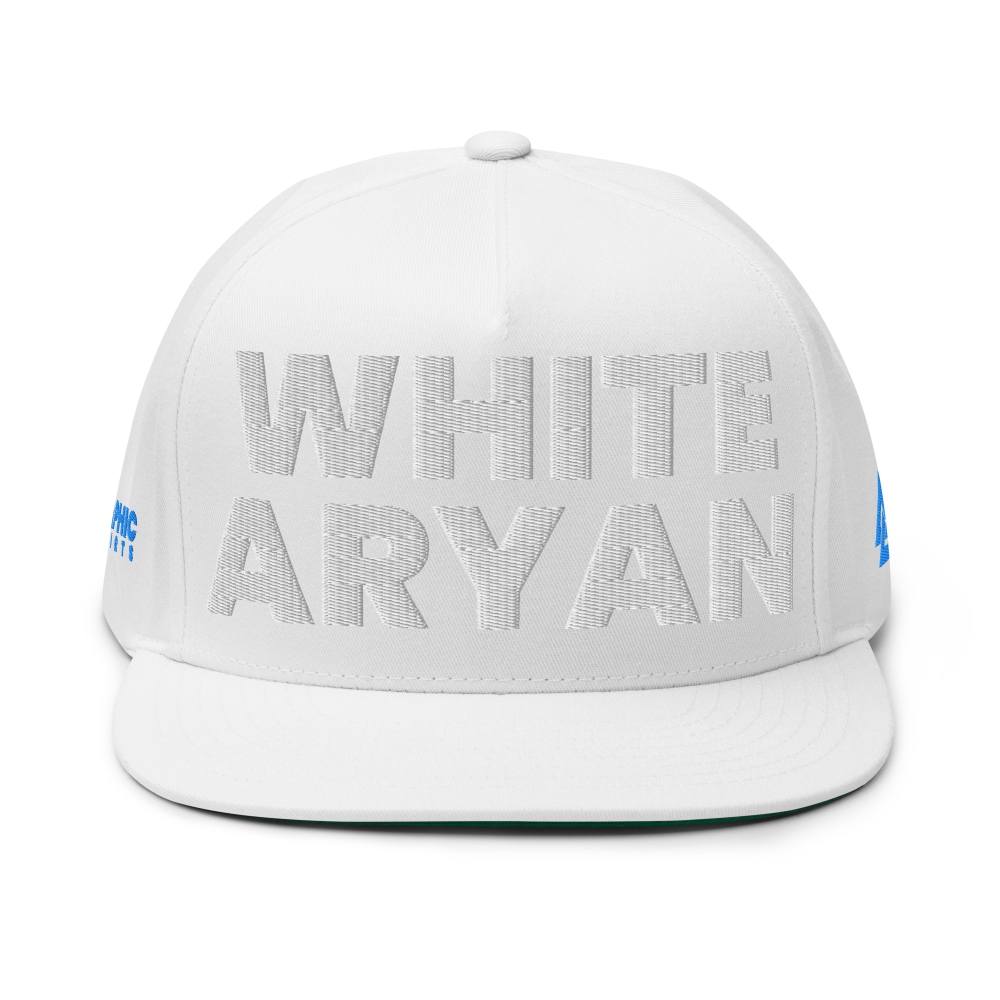 Flat Bill Cap - WHITE ARYAN