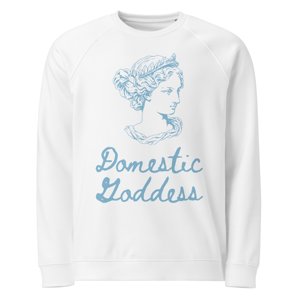 Women's Organic Raglan Sweatshirt - Domestic Goddess
