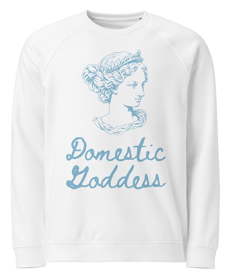 Women's Organic Raglan Sweatshirt - Domestic Goddess | Sweatshirt | Buy Online | GRAPHIC T-SHIRTS