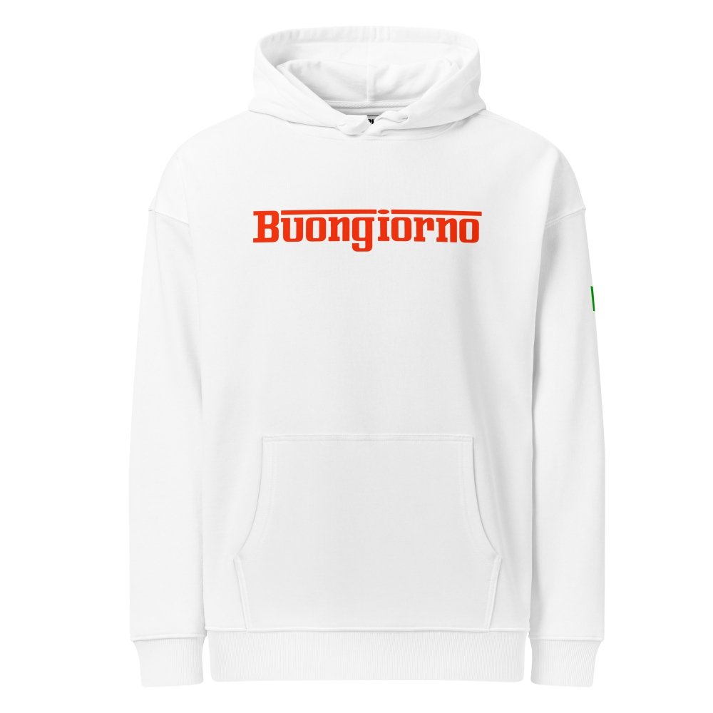 Unisex Organic Relaxed Hoodie - Buongiorno [Italia] — GRAPHIC T-SHIRTS