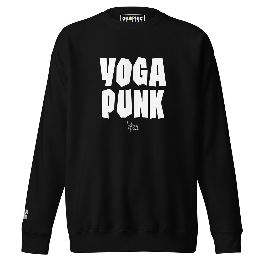 Unisex Premium Sweatshirt With Embroidered Sleeve - YOGA PUNK — GRAPHIC T-SHIRTS