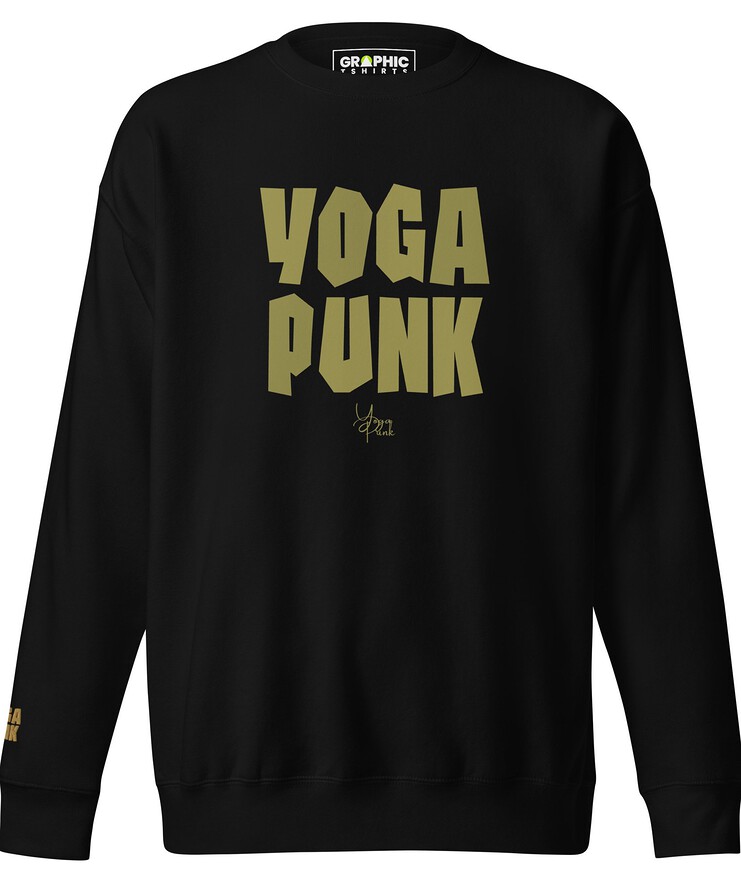 Unisex Premium Sweatshirt With Embroidered Sleeve - YOGA PUNK | Sweatshirt | Buy Online | GRAPHIC T-SHIRTS