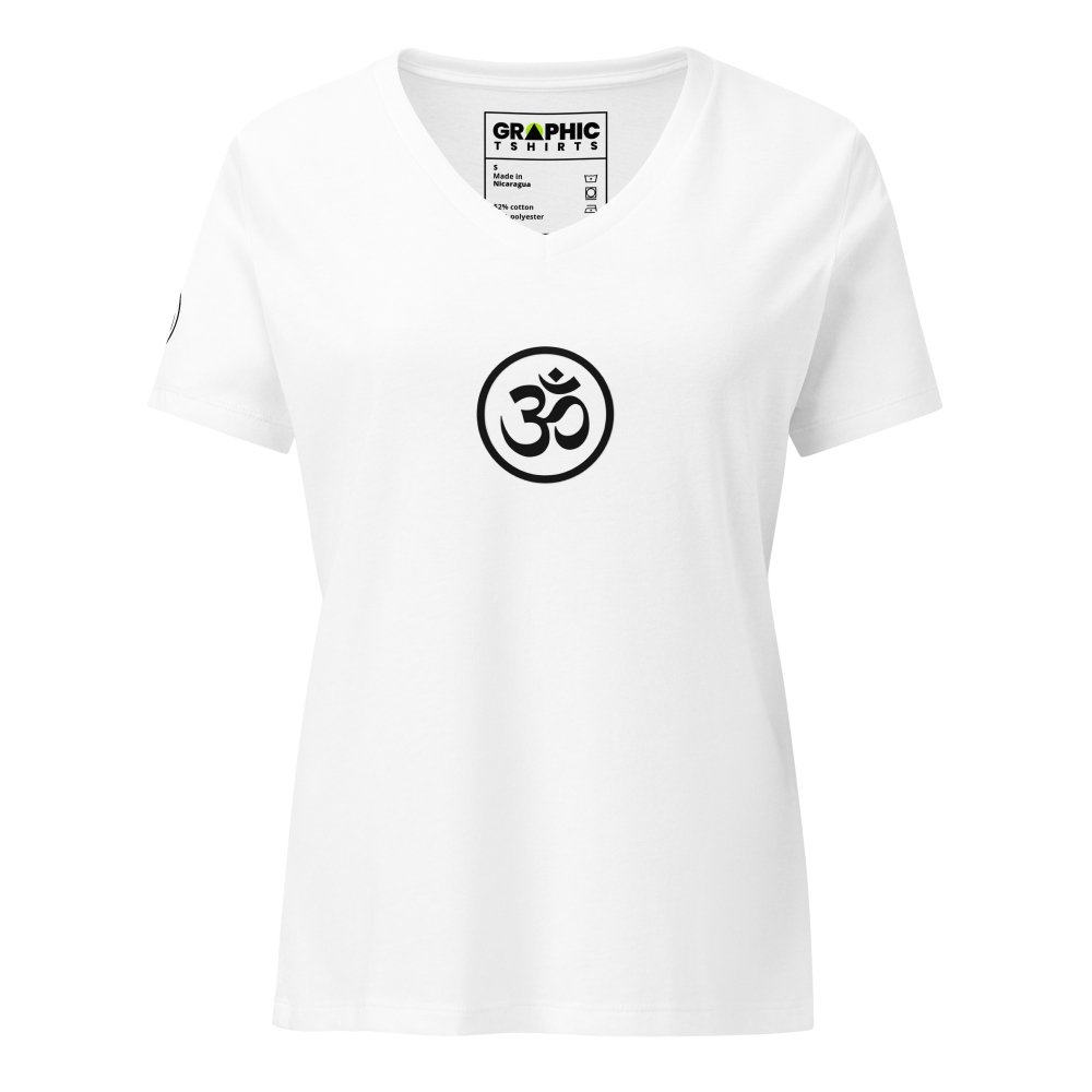 Women’s Relaxed V-Neck T-Shirt - Namaste — GRAPHIC T-SHIRTS