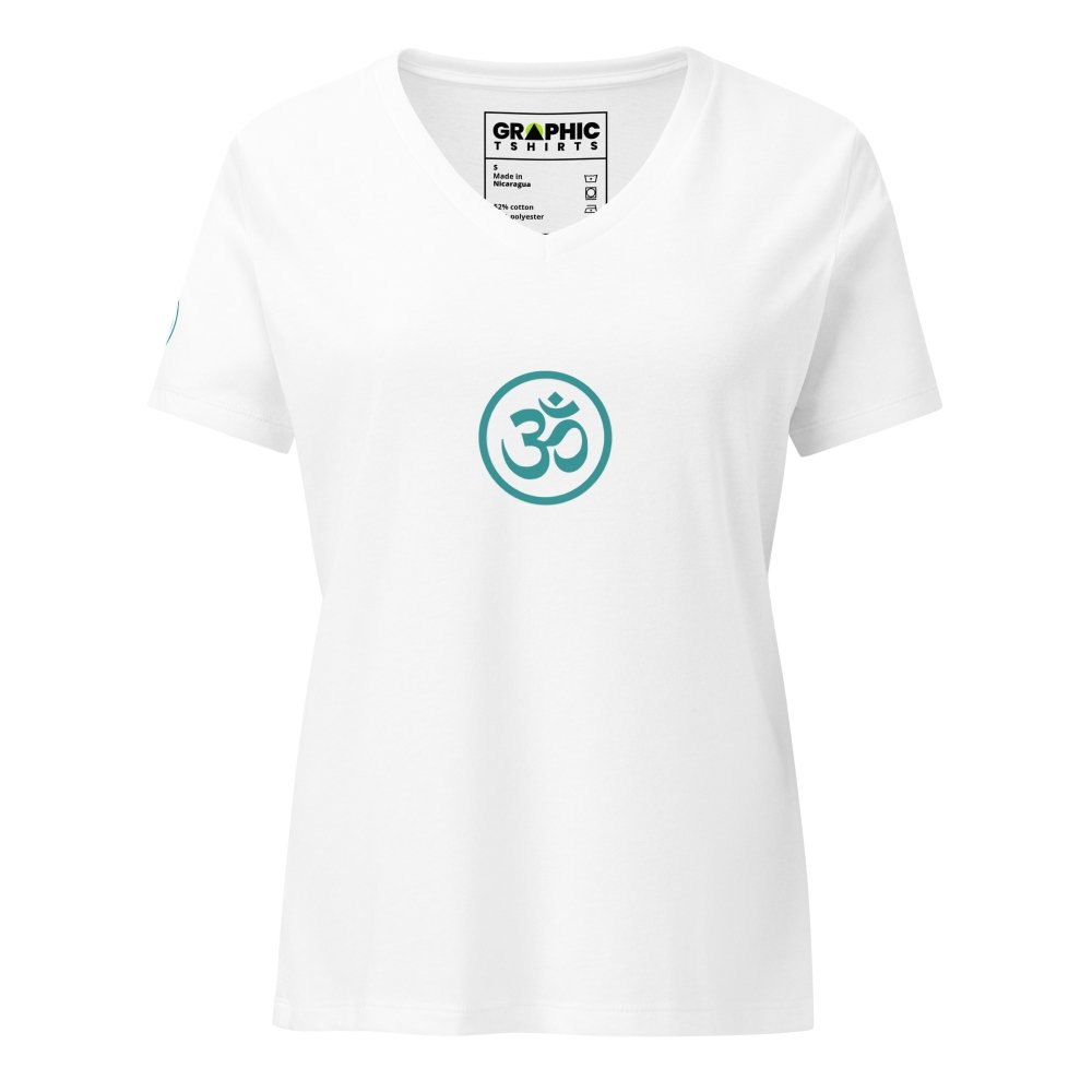Women’s Relaxed V-Neck T-Shirt - Namaste — GRAPHIC T-SHIRTS