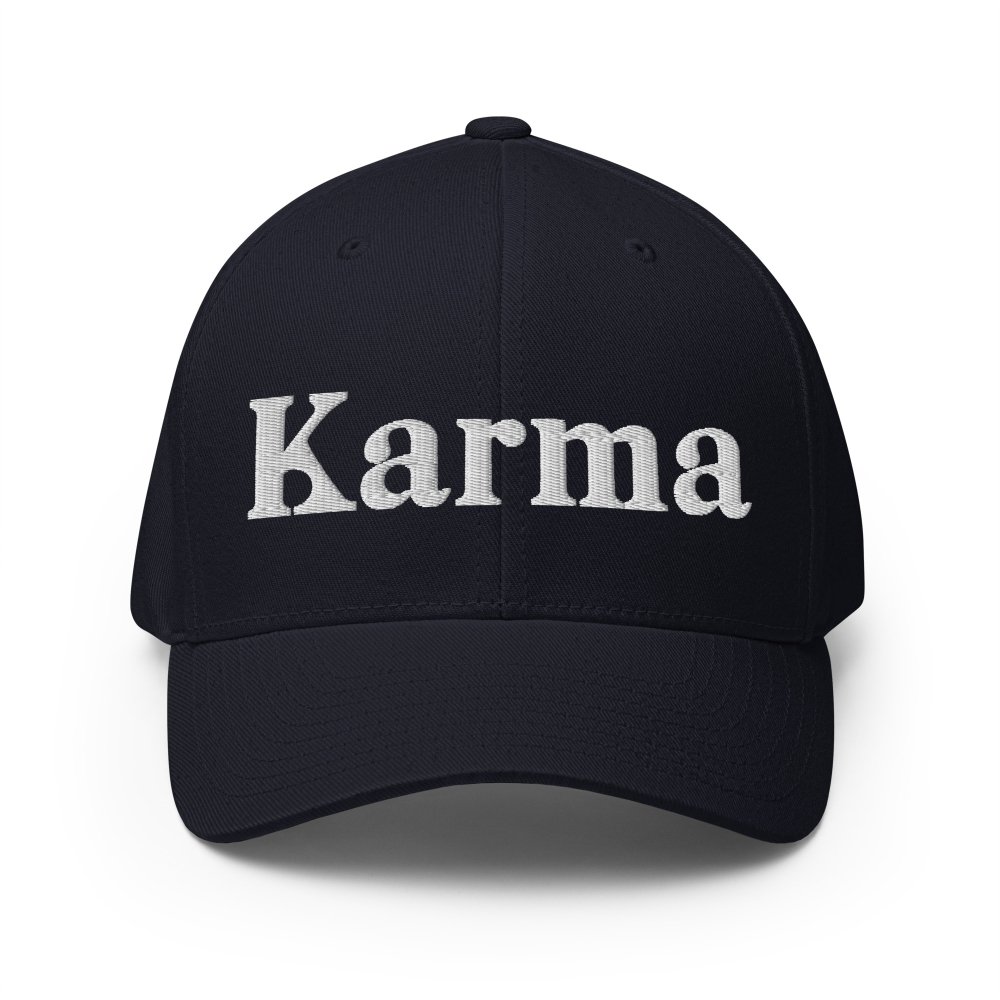 Structured Flexfit Cap - Karma — GRAPHIC T-SHIRTS