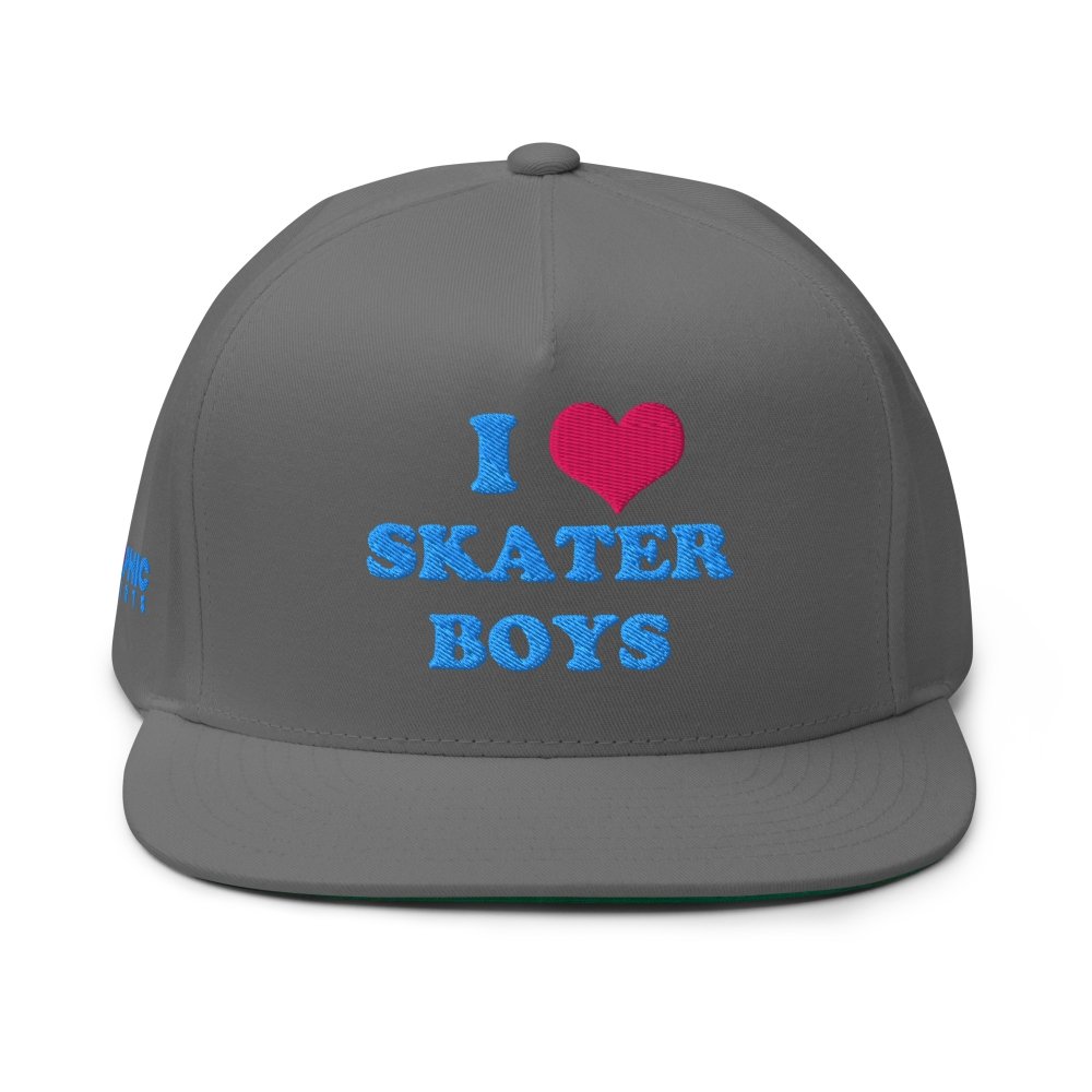 Flat Bill Cap - I Love Skater Boys